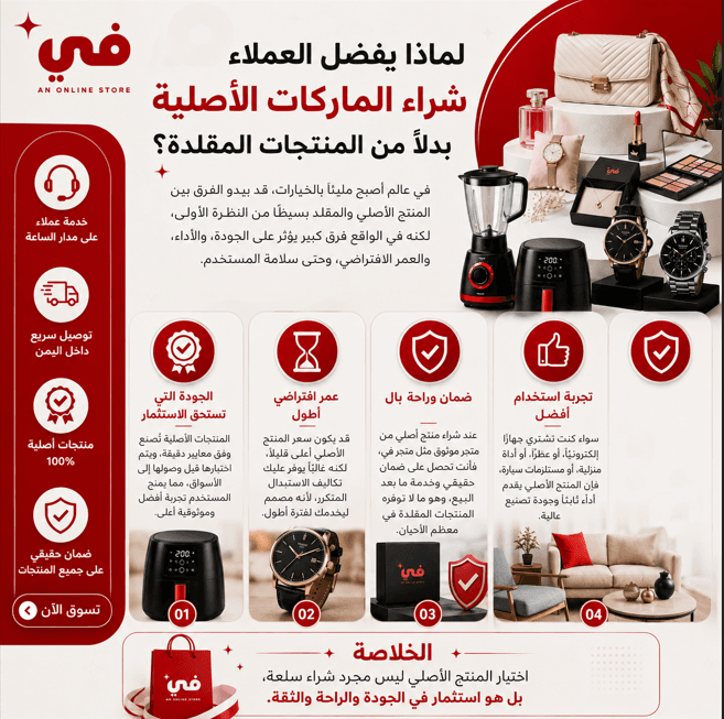 المنتجات الأصلية تُصنع وفق معايير دقيقة